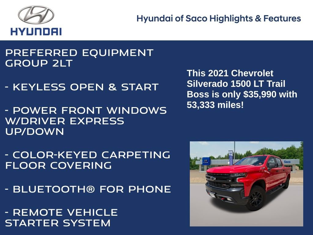 Used 2021 Chevrolet Silverado 1500 LT Trail Boss AWD/4WD image 8