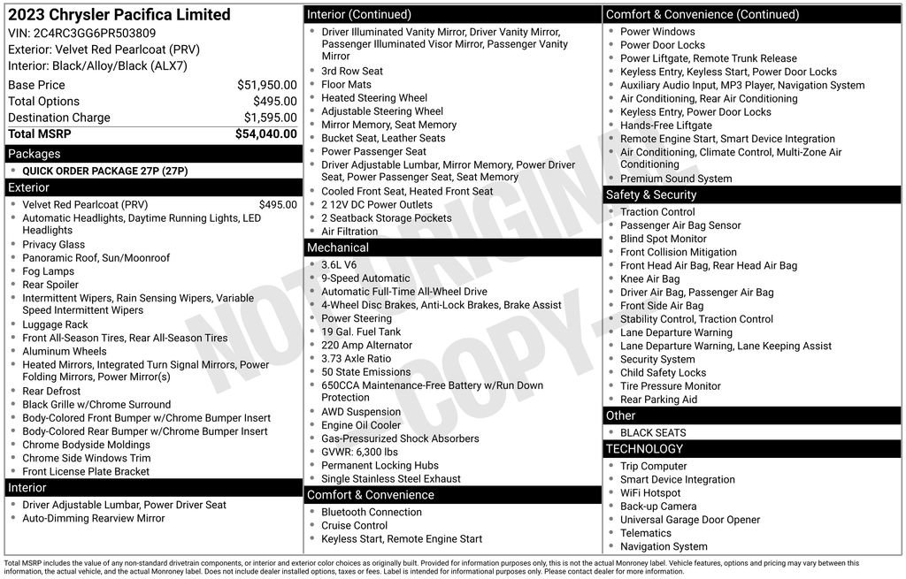 Used 2023 Chrysler Pacifica Limited image 7