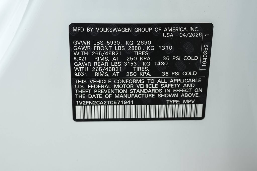 New 2026 Volkswagen Atlas SEL Premium R-Line AWD/4WD image 46