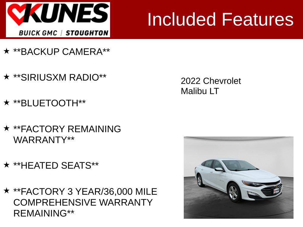 Used 2022 Chevrolet Malibu LT FWD image 2