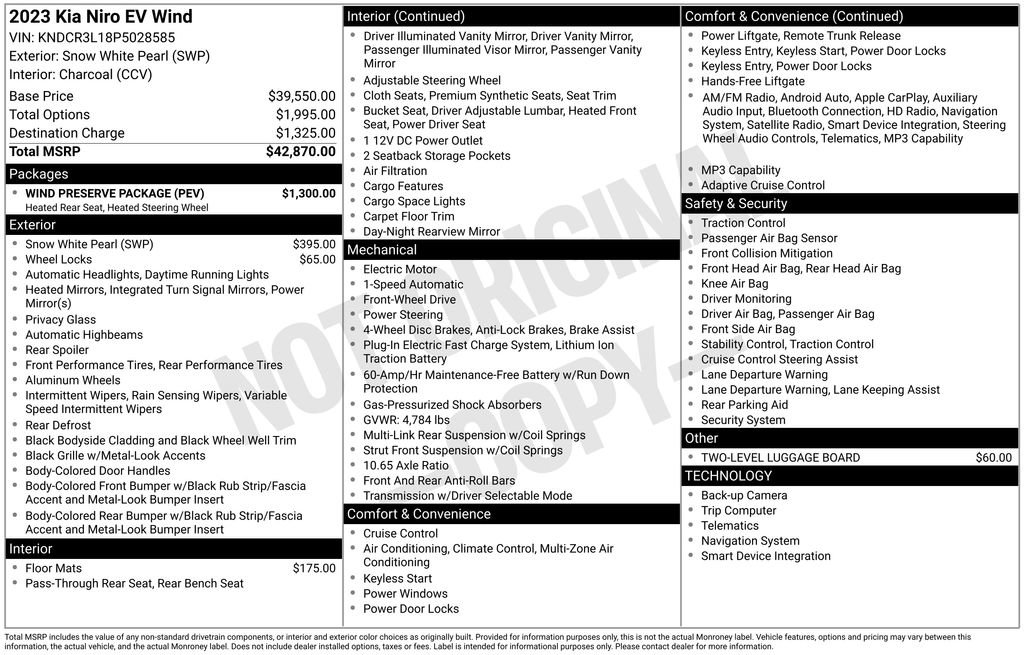 Used 2023 Kia Niro Wind w/ Wind Preserve Package image 17