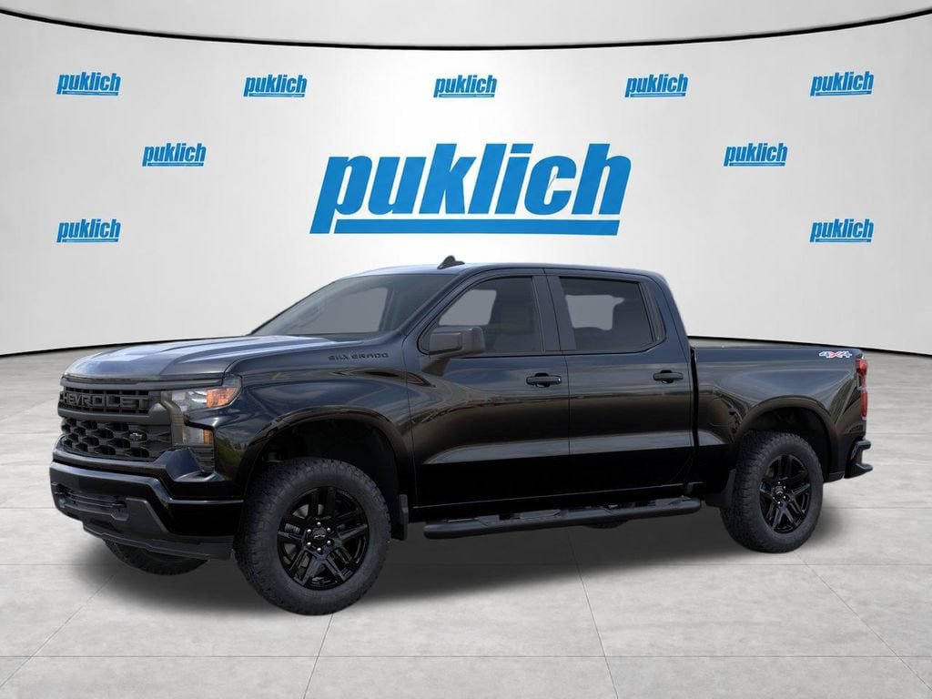 New 2026 Chevrolet Silverado 1500 Custom w/ Turbomax Blackout Package AWD/4WD image 2