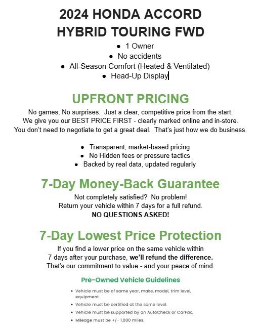 Used 2024 Honda Accord Touring image 2