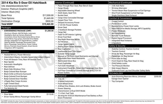 Used 2014 Kia Rio EX w/ Convenience Package image 10