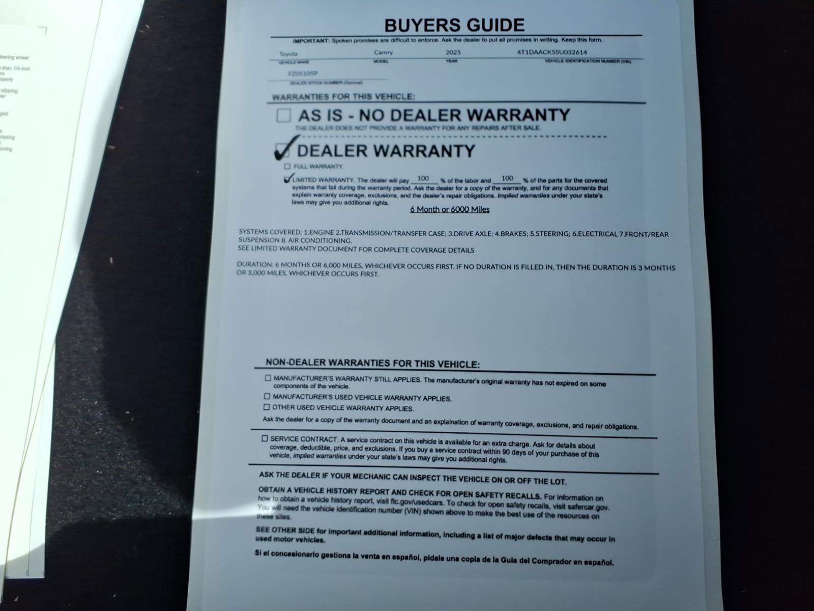 Used 2025 Toyota Camry LE image 37