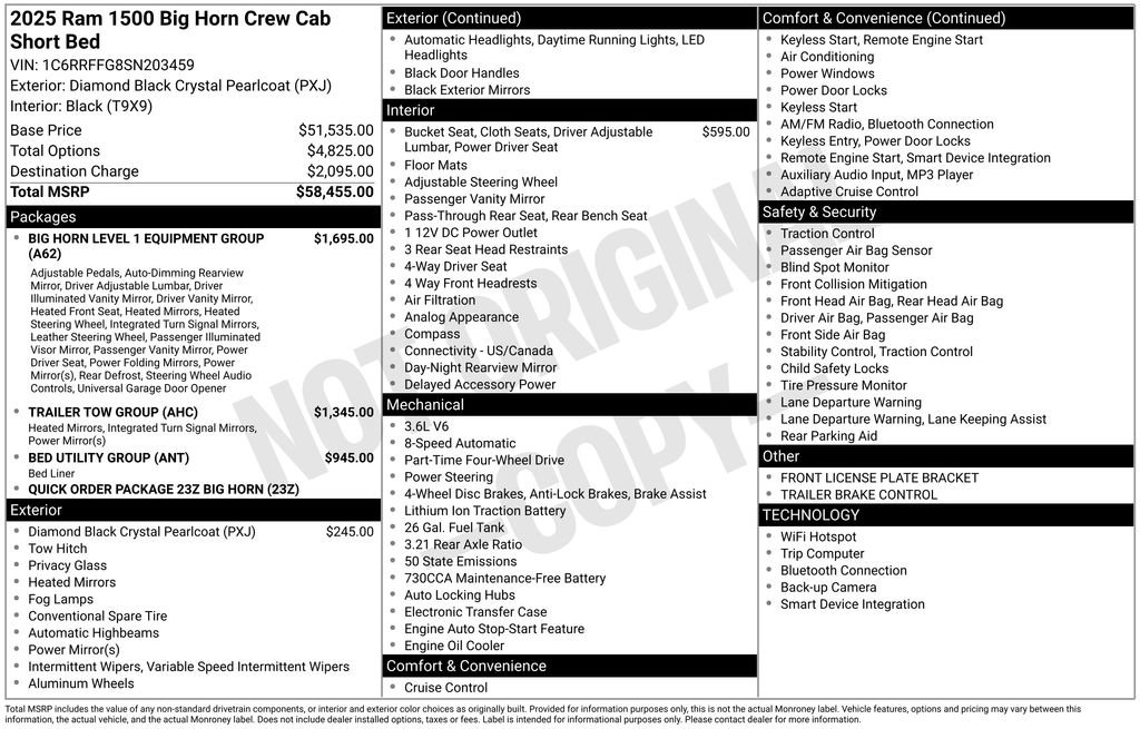 New 2025 RAM 1500 Big Horn AWD/4WD image 6