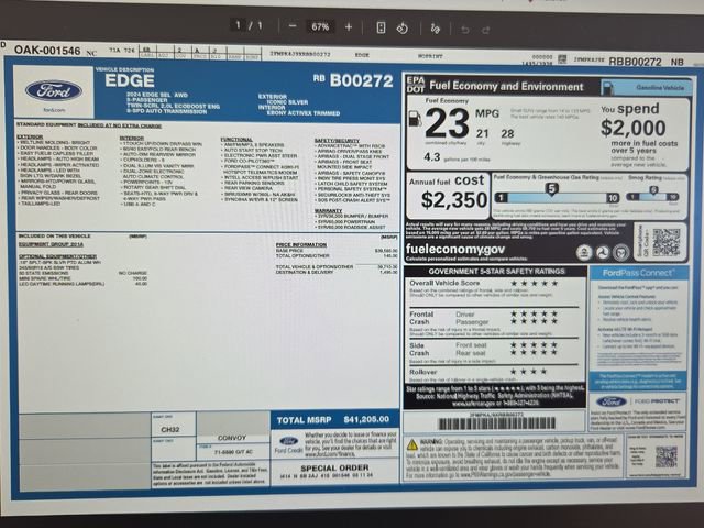 Used 2024 Ford Edge SEL AWD/4WD image 31