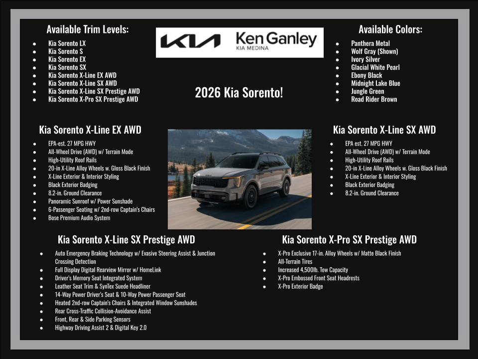 New 2026 Kia Sorento EX w/ EX Premium Package image 29