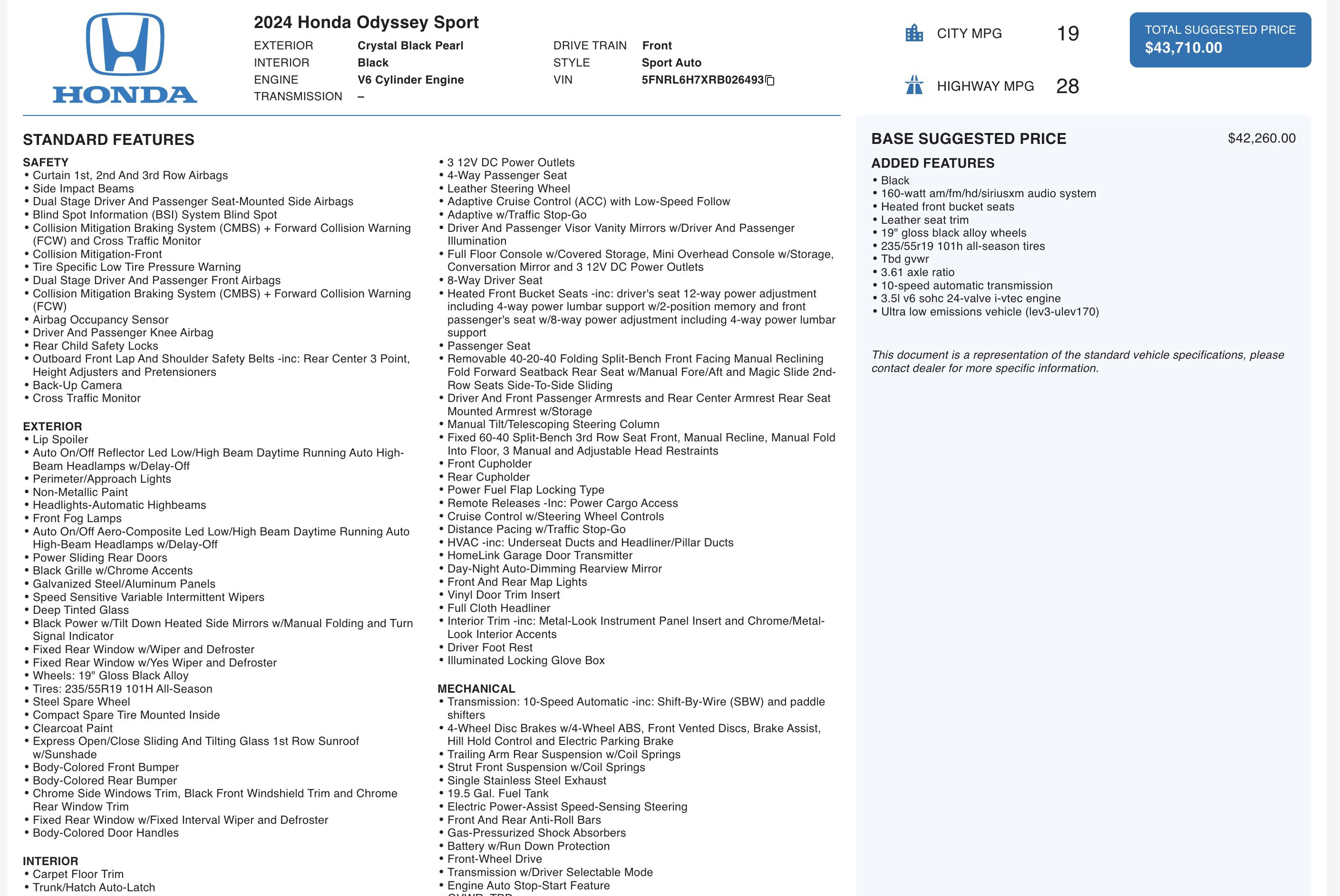 Used 2024 Honda Odyssey Sport image 36