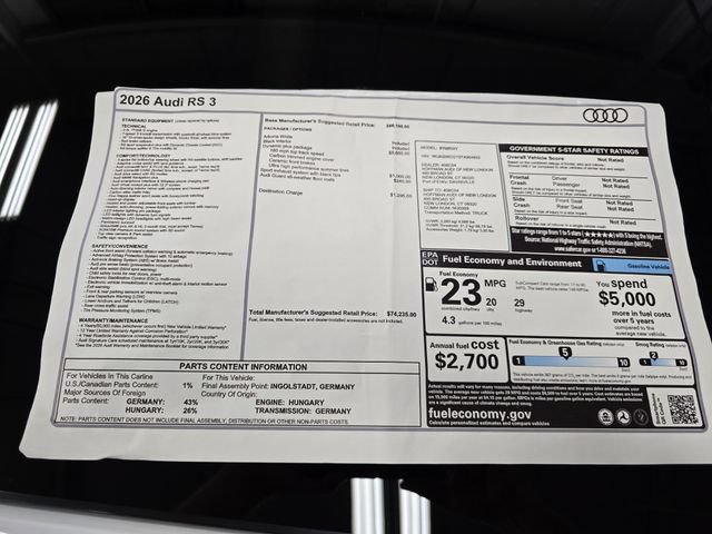 New 2026 Audi RS 3 AWD/4WD image 39