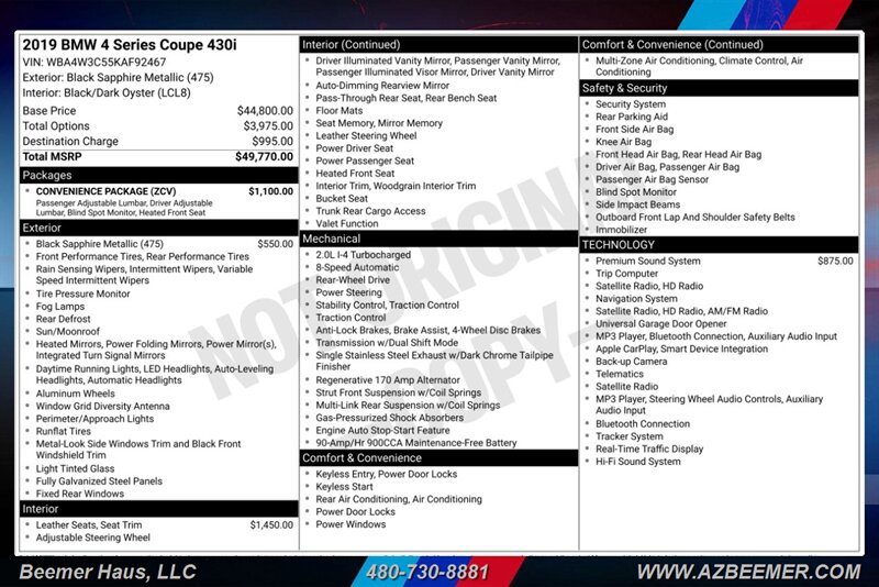 Used 2019 BMW 430i Coupe w/ Convenience Package RWD image 3