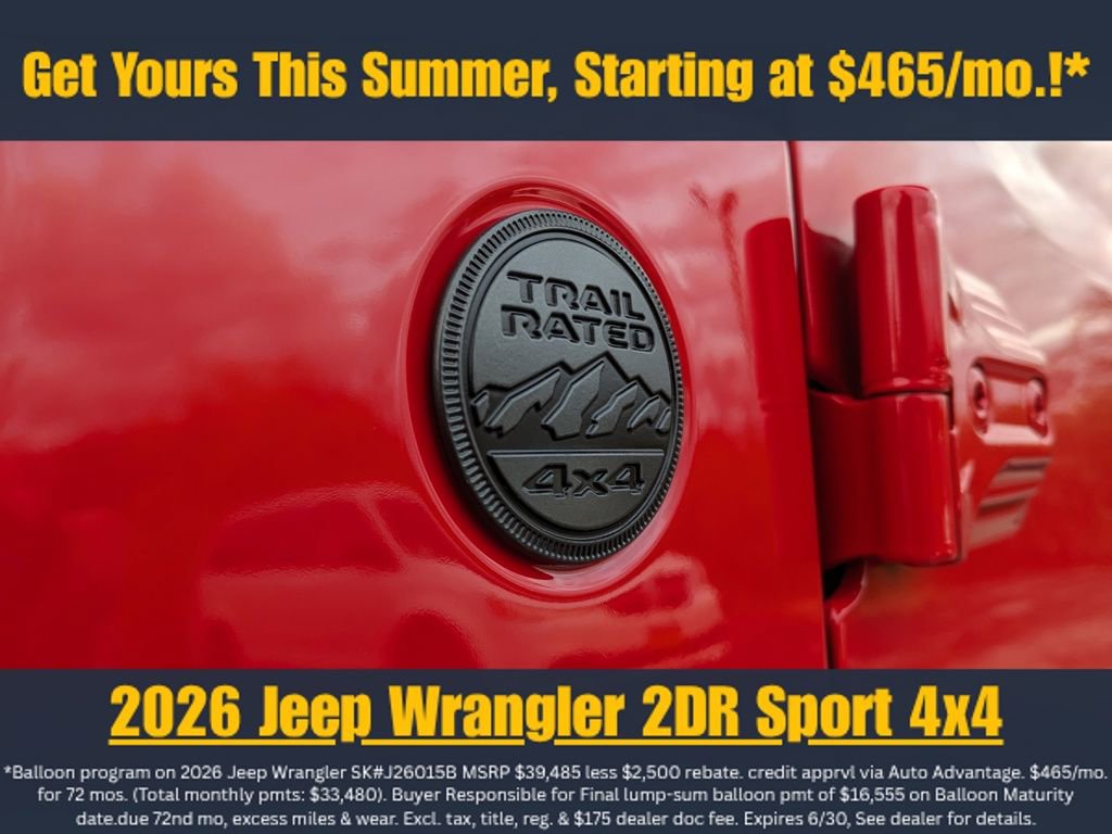 New 2026 Jeep Wrangler Sport AWD/4WD image 22