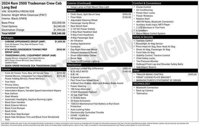 Used 2024 RAM 2500 Tradesman w/ Chrome Appearance Group image 35