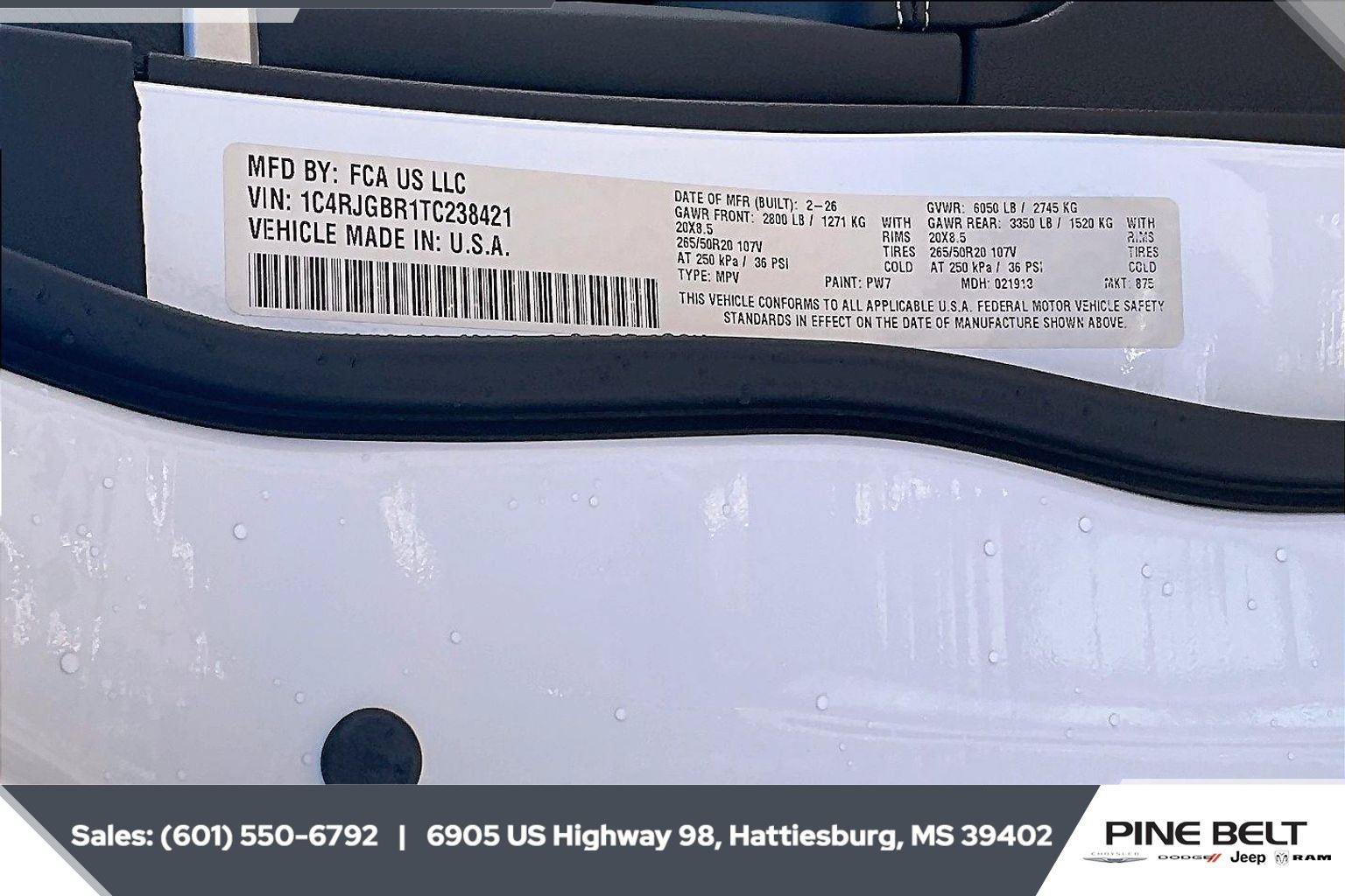 New 2026 Jeep Grand Cherokee Limited w/ Limited Altitude Package RWD image 7