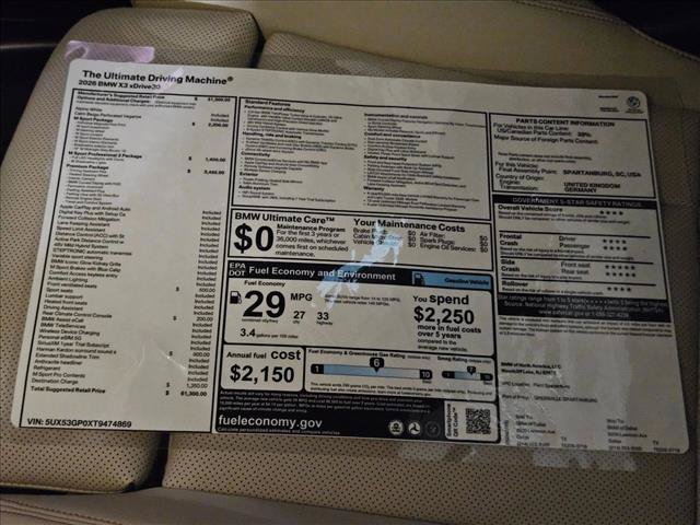 New 2026 BMW X3 xDrive30i w/ Premium Package AWD/4WD image 18