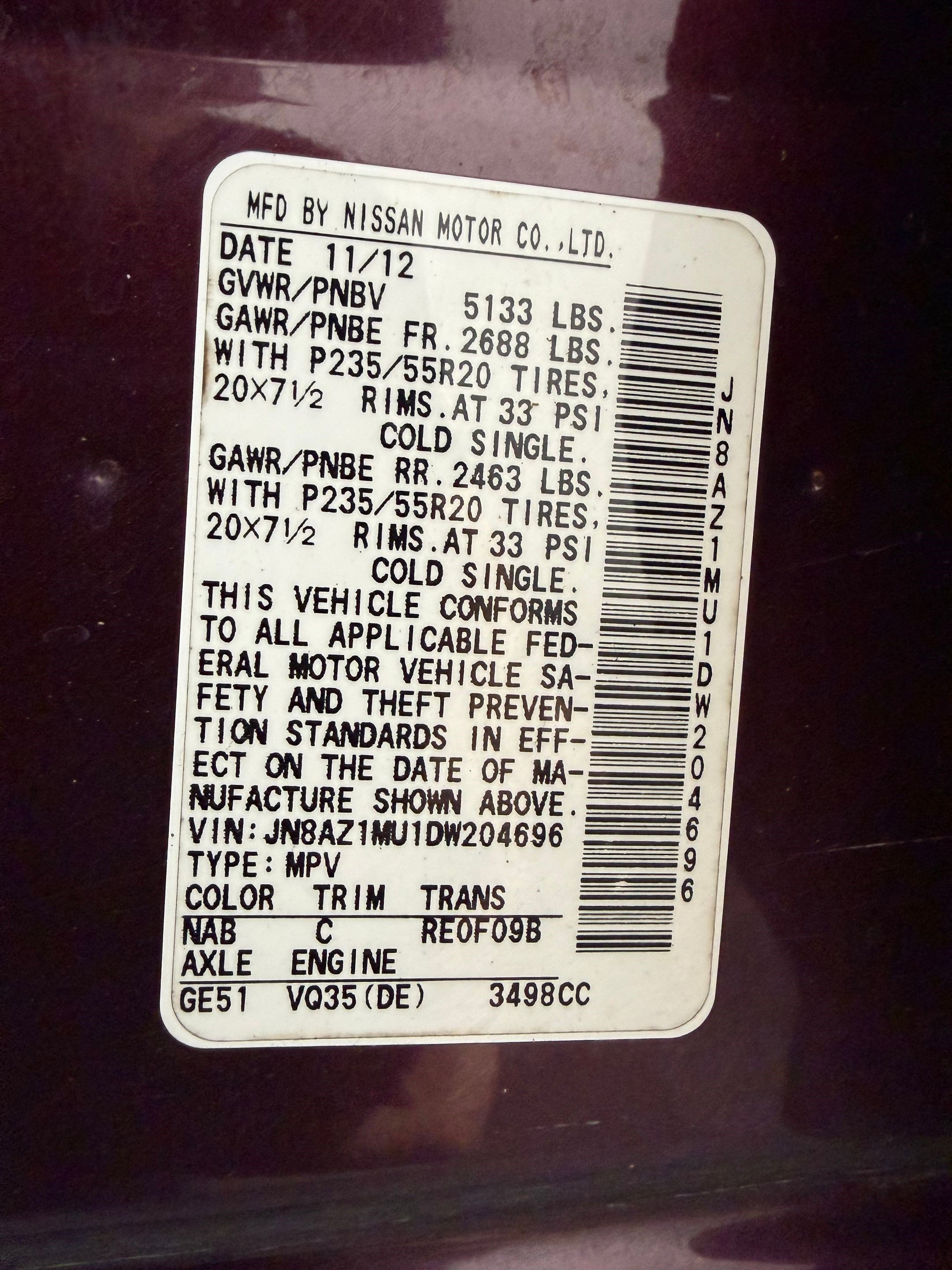 Used 2013 Nissan Murano LE w/ Platinum Pkg FWD image 18