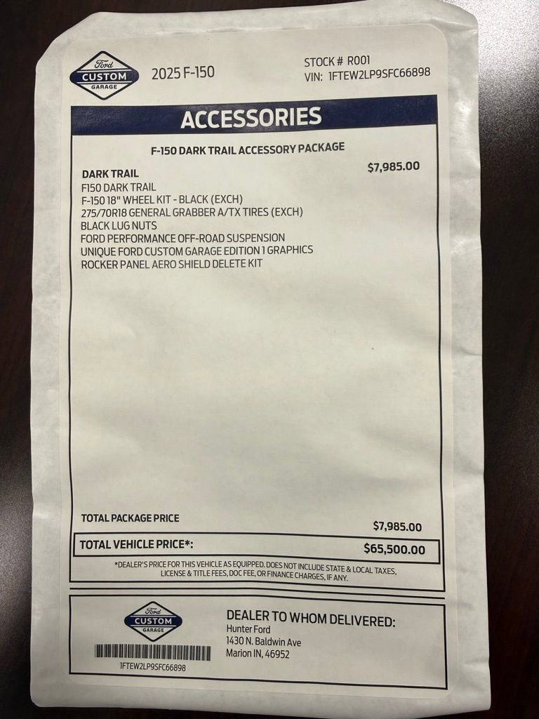 New 2025 Ford F150 STX w/ Equipment Group 201A FX4 image 7