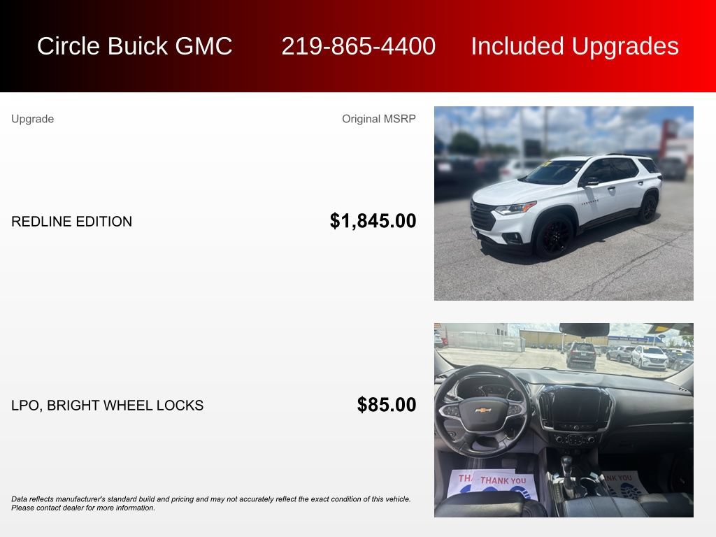 Used 2021 Chevrolet Traverse Premier w/ Redline Edition AWD/4WD image 3