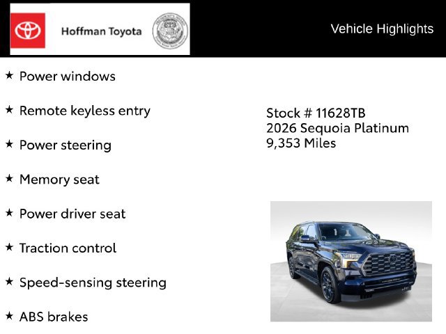 Certified 2026 Toyota Sequoia Platinum AWD/4WD image 22