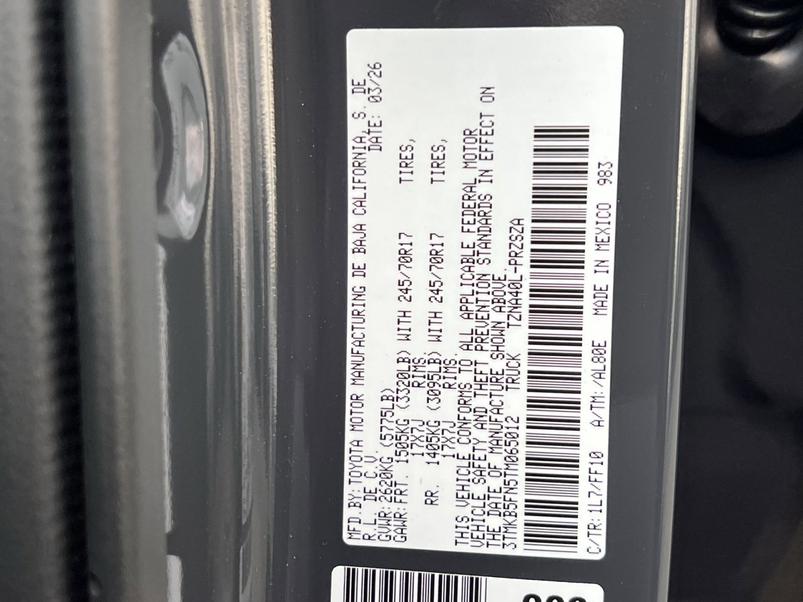 New 2026 Toyota Tacoma SR5 image 24