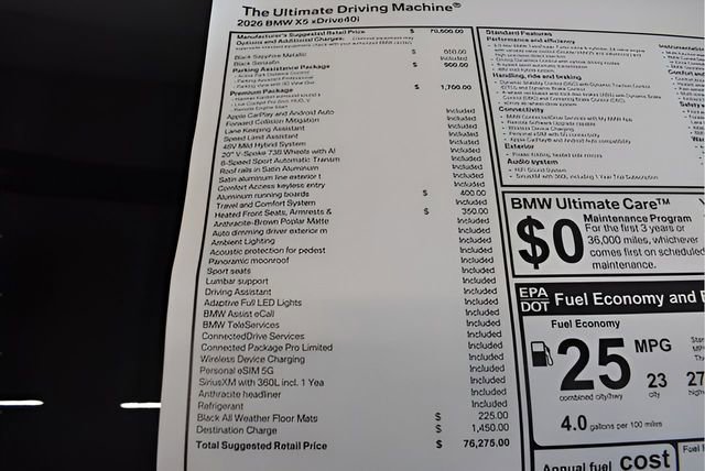 New 2026 BMW X5 xDrive40i w/ Premium Package image 6