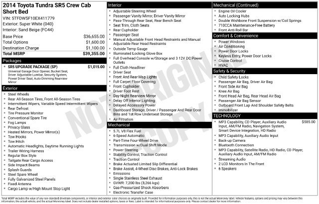 Used 2014 Toyota Tundra SR5 w/ SR5 Upgrade Package AWD/4WD image 4