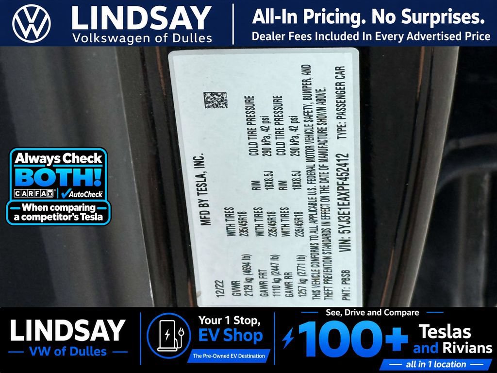 Used 2023 Tesla Model 3 Standard Range RWD image 22