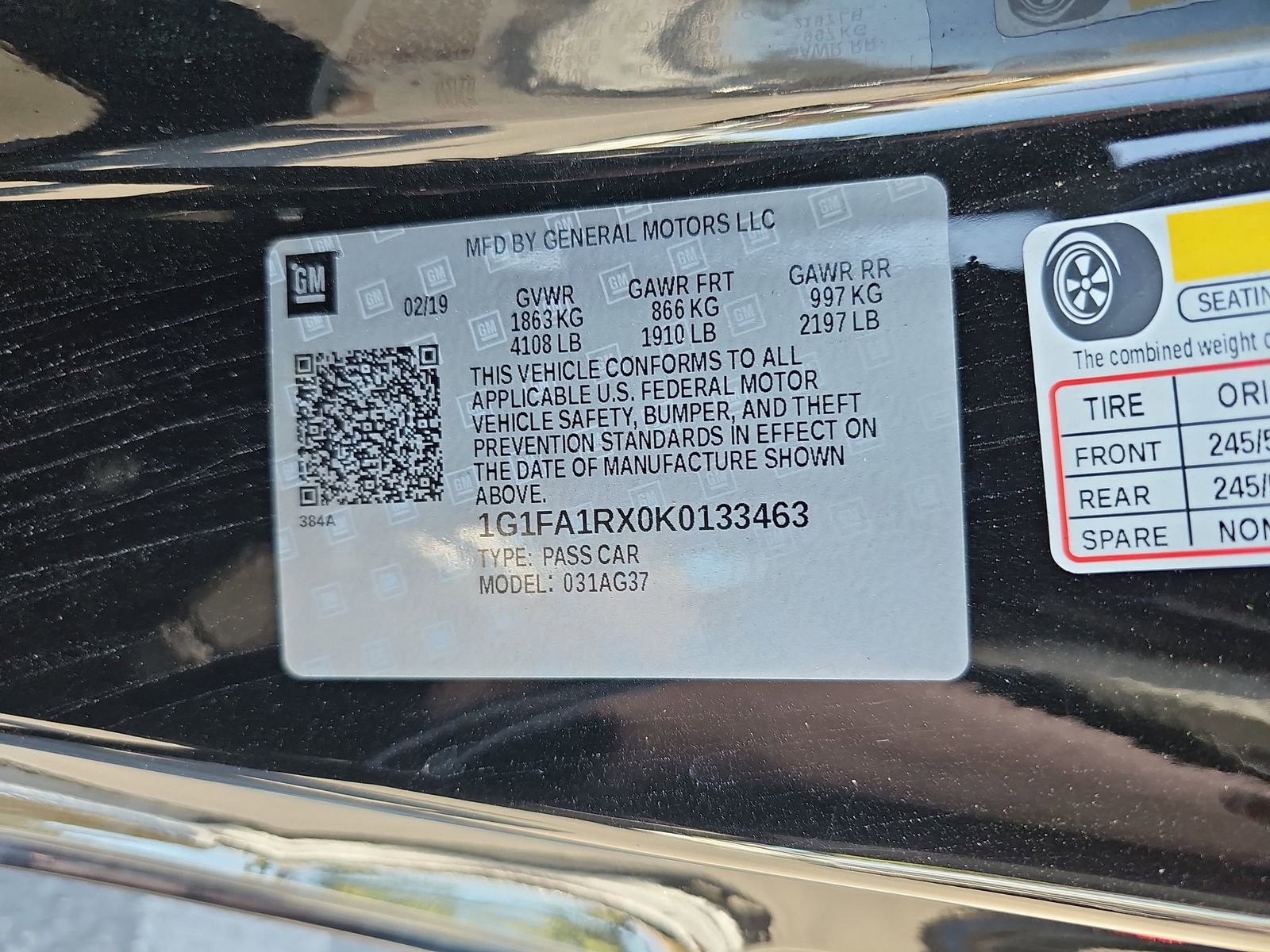 Used 2019 Chevrolet Camaro LS RWD image 9