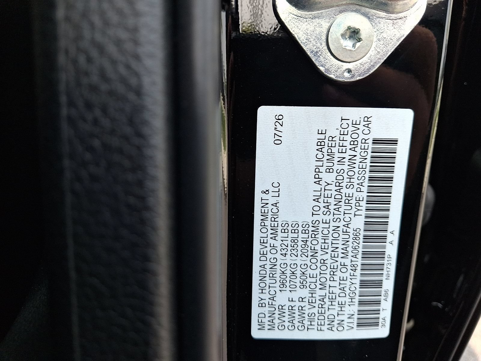 New 2026 Honda Accord SE image 10