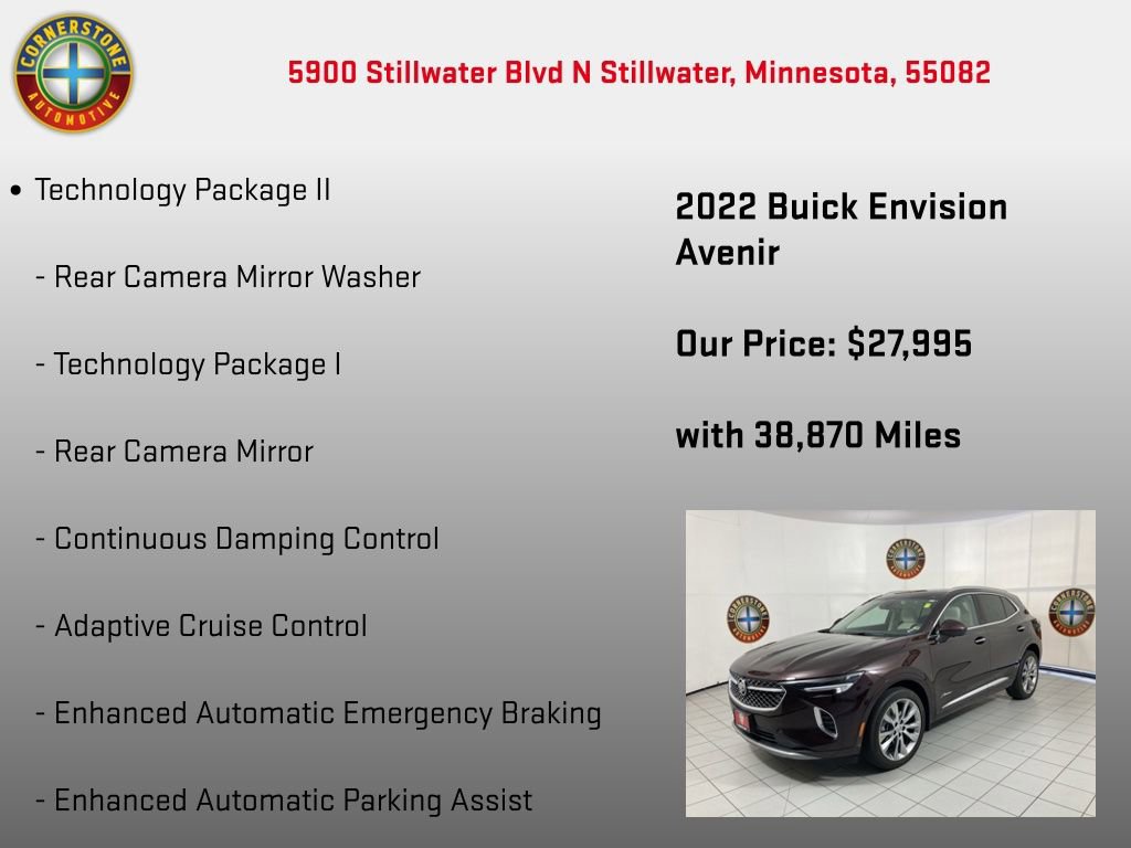 Used 2022 Buick Envision Avenir w/ Technology Package II image 10
