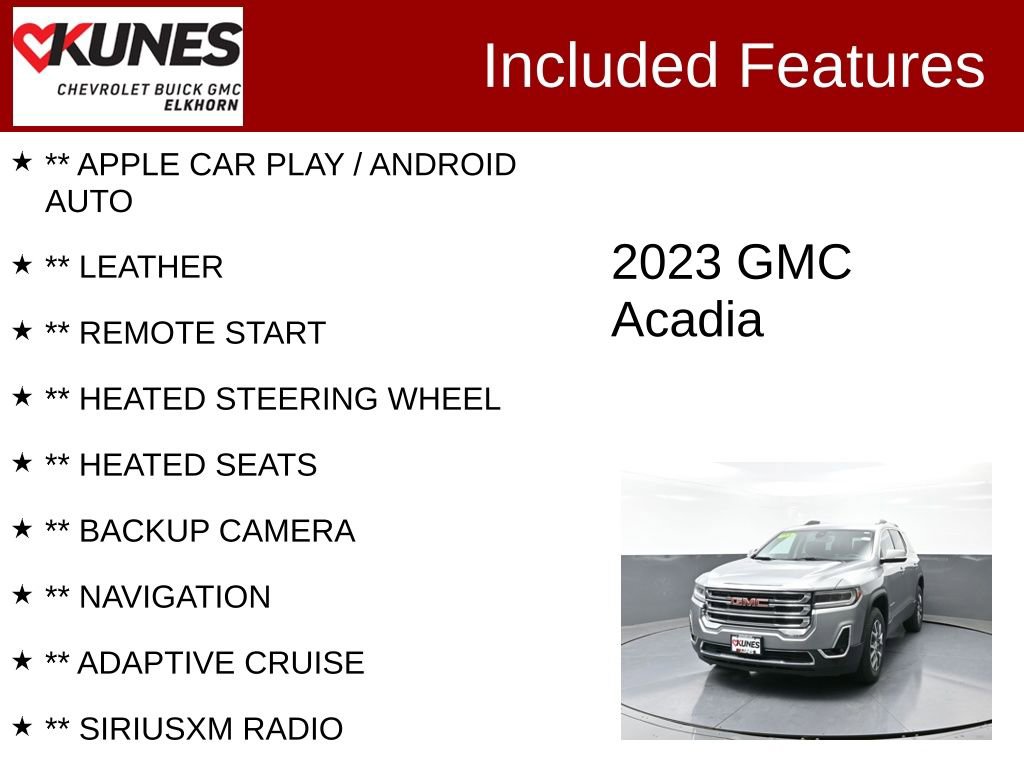 Used 2023 GMC Acadia SLT image 2