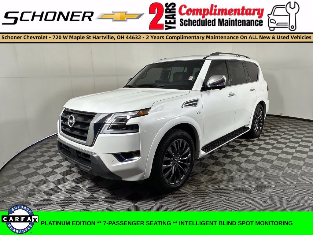 Used 2021 Nissan Armada Platinum w/ Captain's Chairs Package AWD/4WD image 1