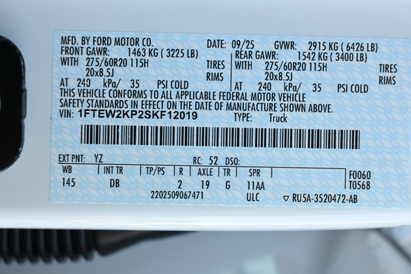 New 2025 Ford F150 STX w/ Equipment Group 200A image 13