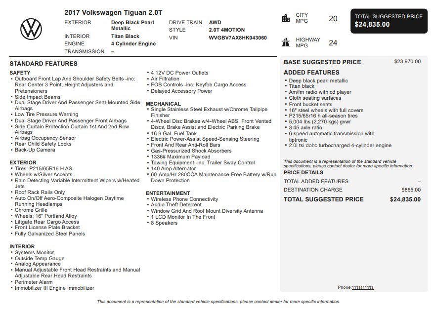 Used 2017 Volkswagen Tiguan Limited w/ Premium Package image 31