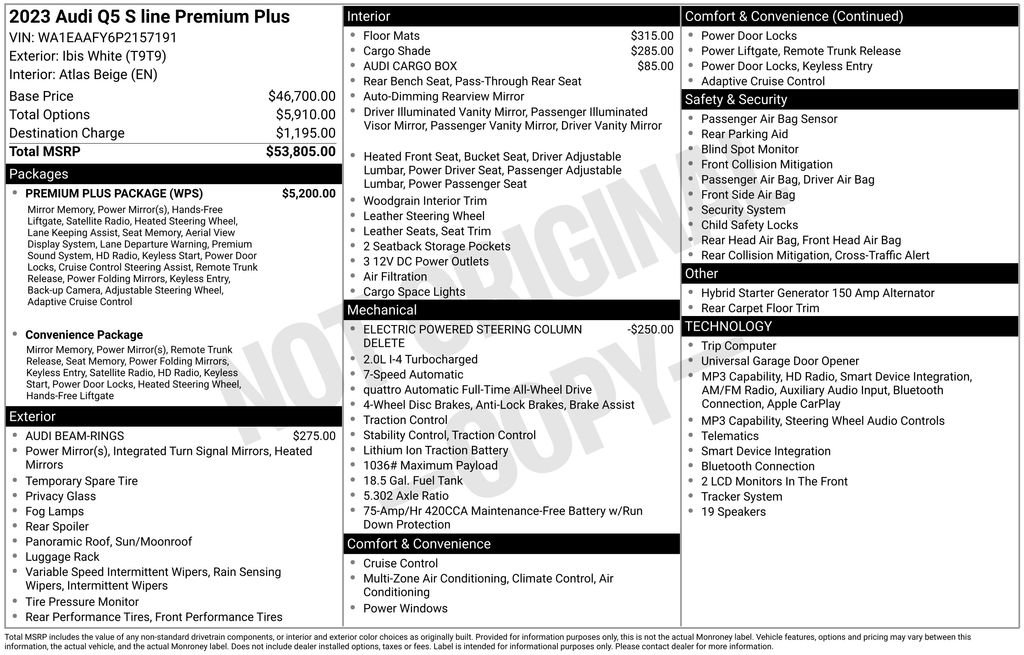 Certified 2023 Audi Q5 2.0T Premium Plus w/ Premium Plus Package AWD/4WD image 3