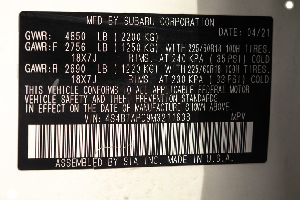 Used 2021 Subaru Outback Touring AWD/4WD image 38