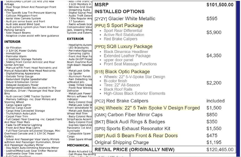 Used 2023 Audi SQ8 Prestige image 92