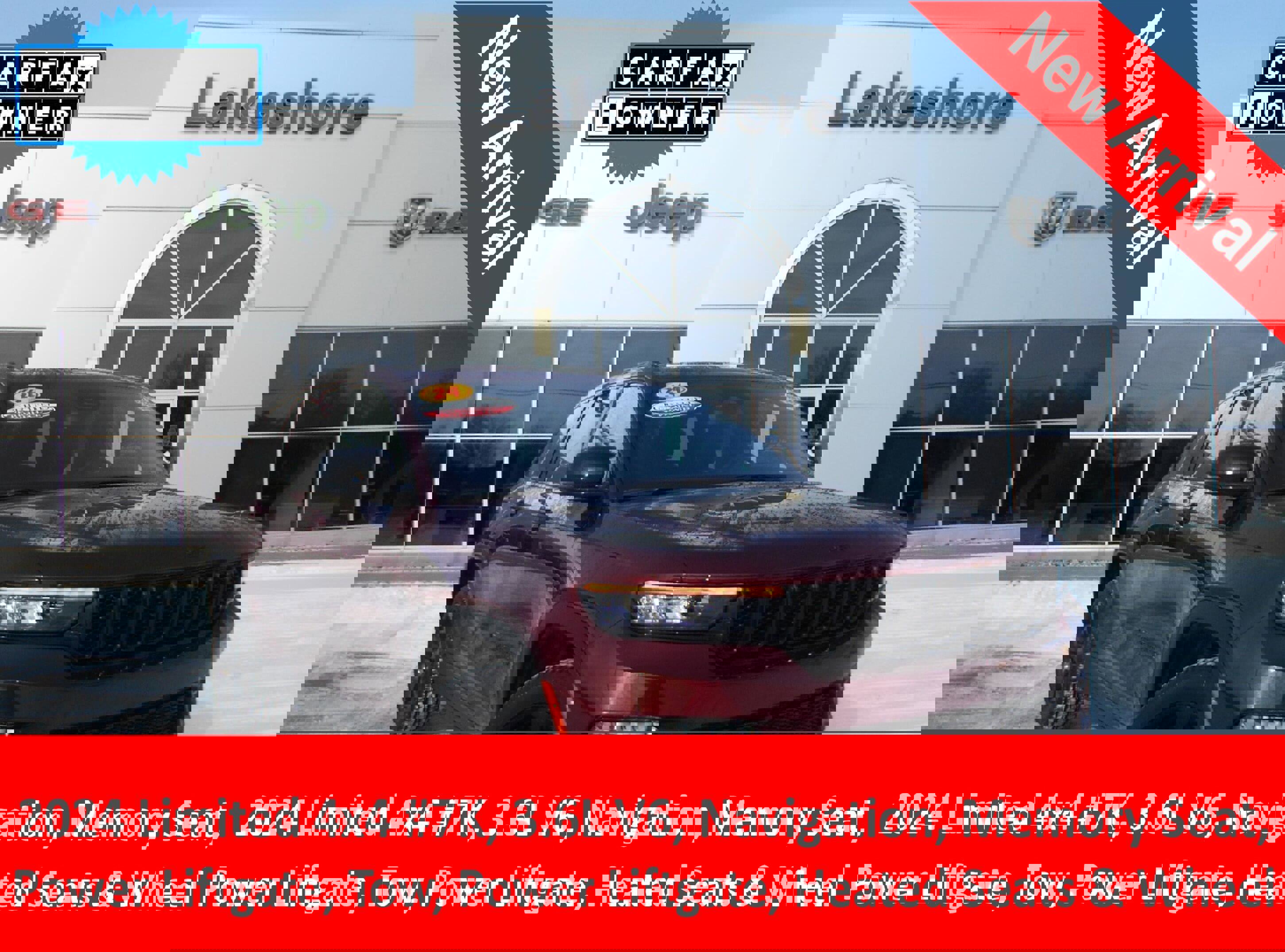 Certified 2024 Jeep Grand Cherokee Limited w/ Black Appearance Package image 1