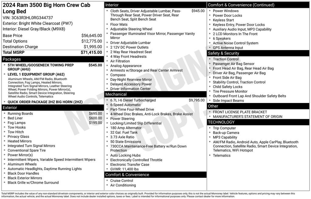 Used 2024 RAM 3500 Big Horn image 18