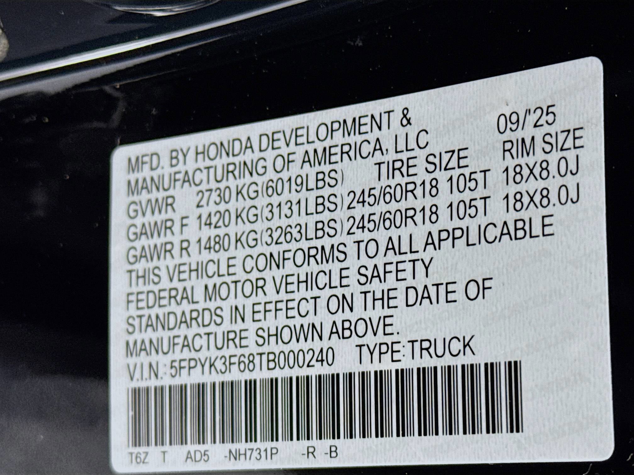 New 2026 Honda Ridgeline TrailSport image 32