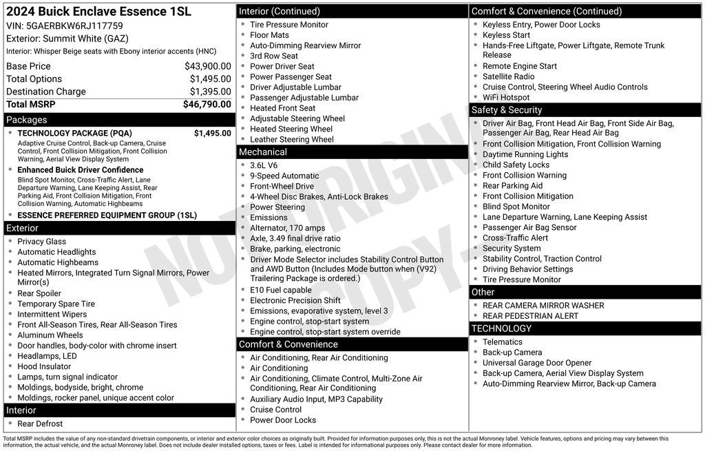 Used 2024 Buick Enclave Essence w/ Technology Package image 38