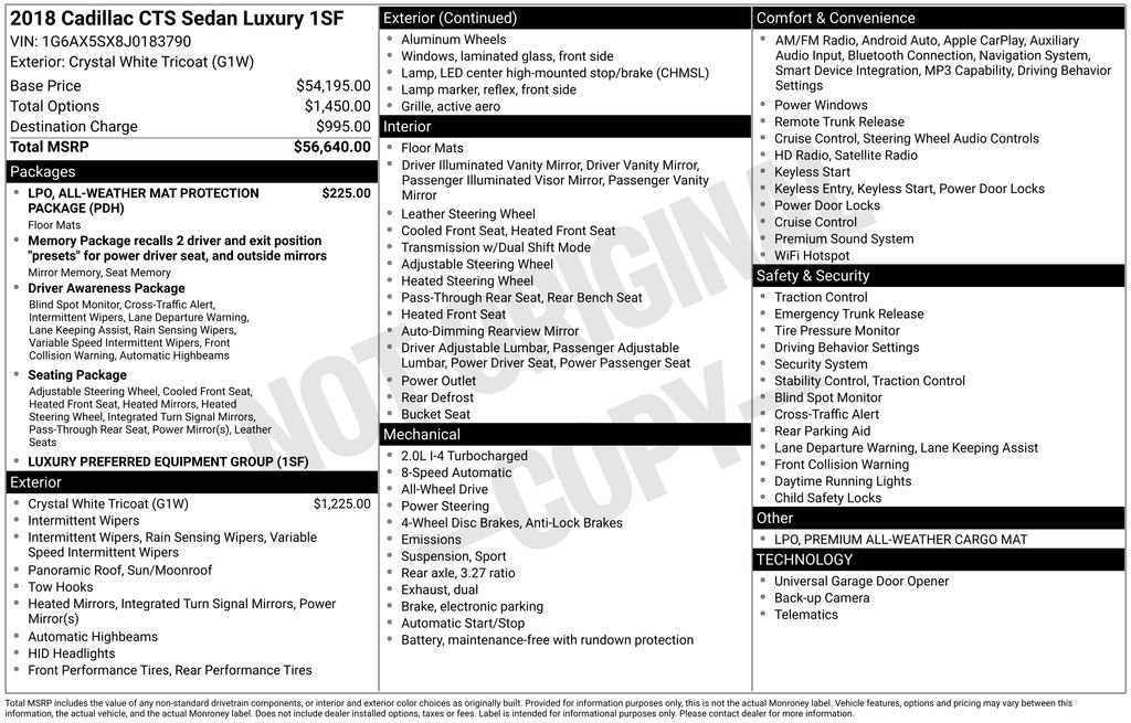 Used 2018 Cadillac CTS Luxury image 2