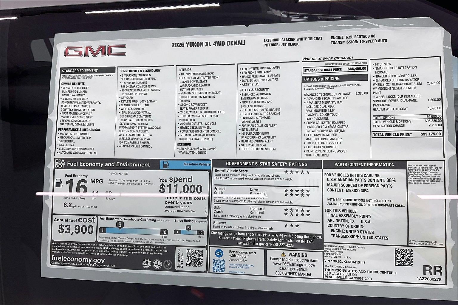New 2026 GMC Yukon XL Denali w/ Advanced Technology Package AWD/4WD image 21