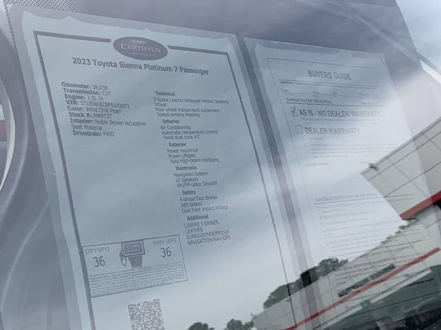 Certified 2023 Toyota Sienna Platinum image 40