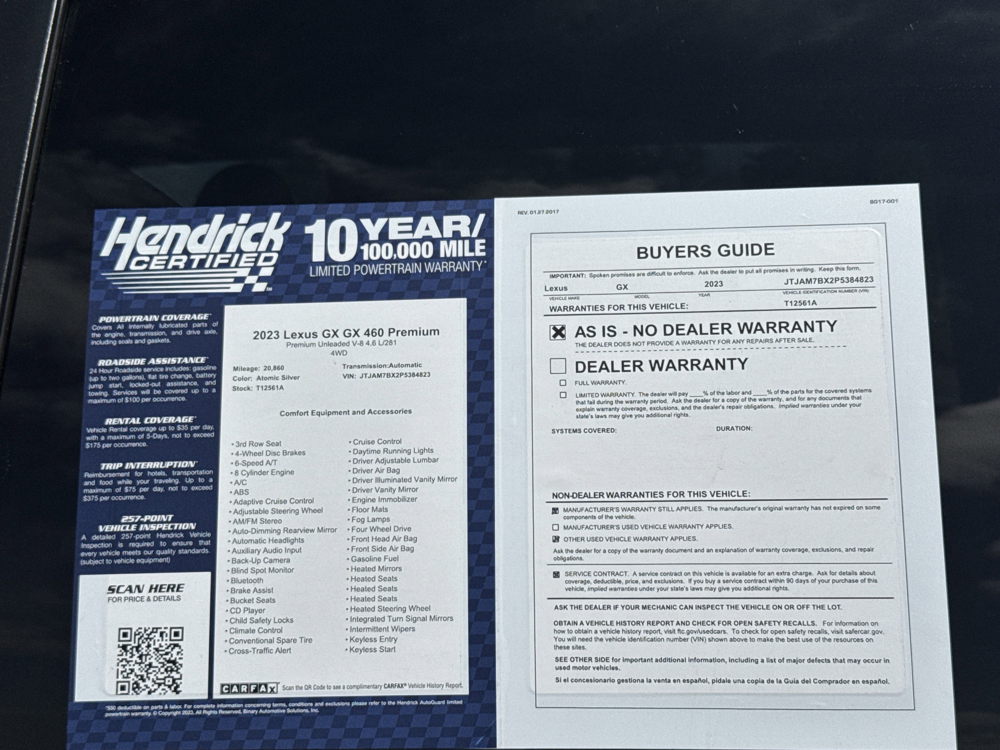 Used 2023 Lexus GX 460 Premium w/ Accessory Package AWD/4WD image 38