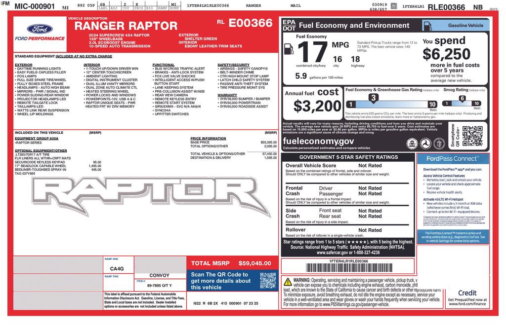 Used 2024 Ford Ranger Raptor image 15