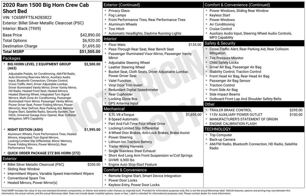 Used 2020 RAM 1500 Big Horn AWD/4WD image 12