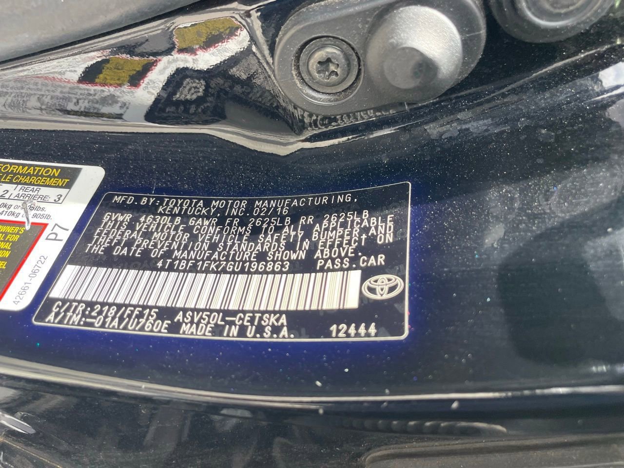 Used 2016 Toyota Camry SE FWD image 13