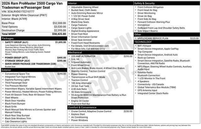 New 2026 RAM ProMaster 2500 w/ Safety Group FWD image 17