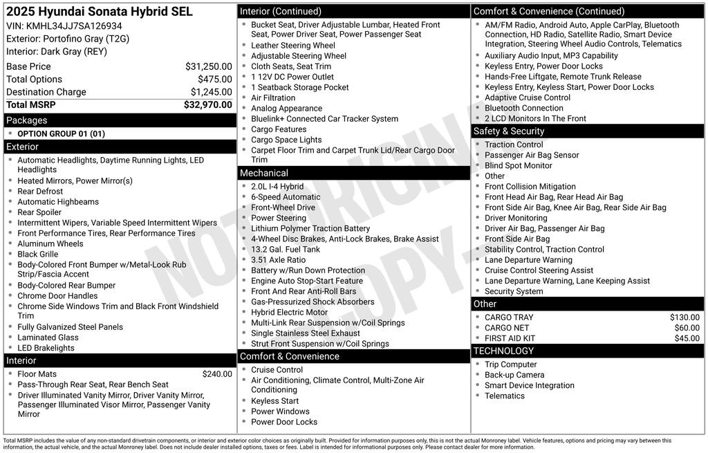 New 2025 Hyundai Sonata SEL image 35